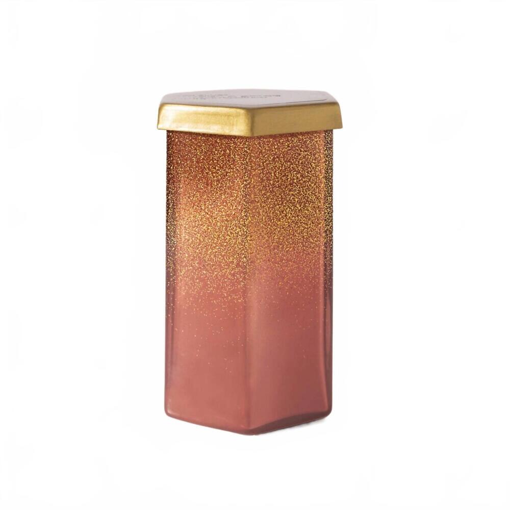 NEW CAPRI BLUE tinsel & spice hexagon 17oz candle in gold